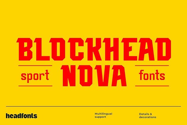 Cricut sports font: Blockhead Nova