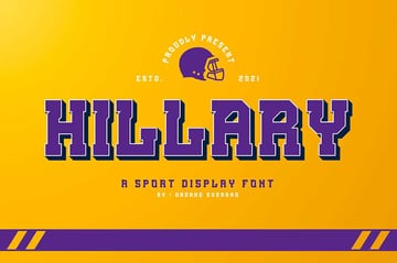 Cricut sports font: Hillary