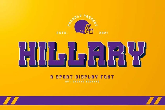 Cricut sports font: Hillary