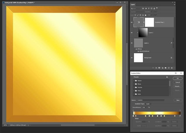 Gold Gradient Editor