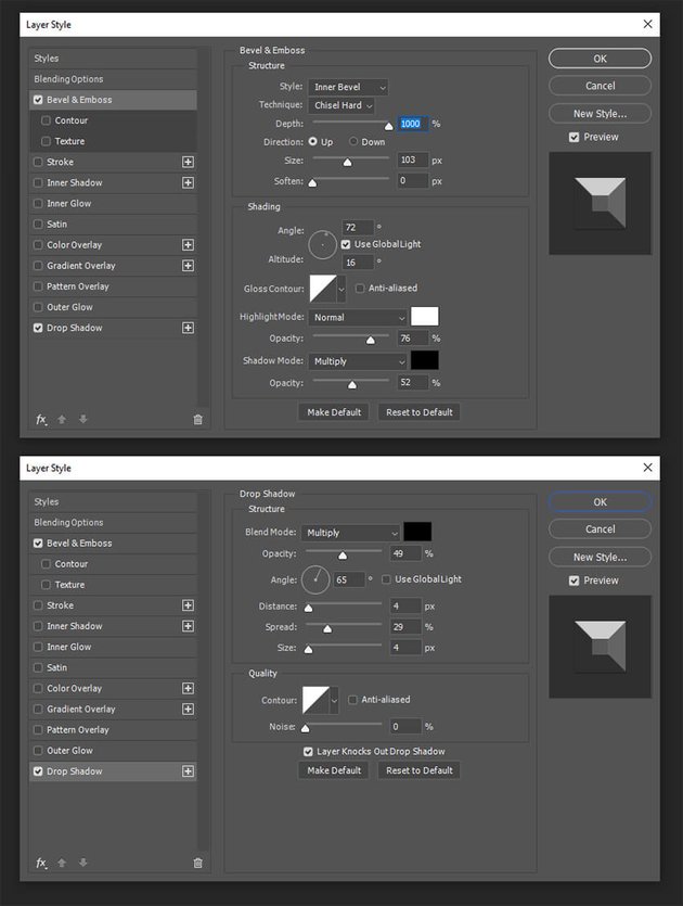 Diamond Plate Layer Styles