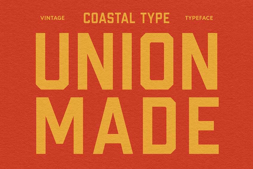 Cricut sports font: Union Made
