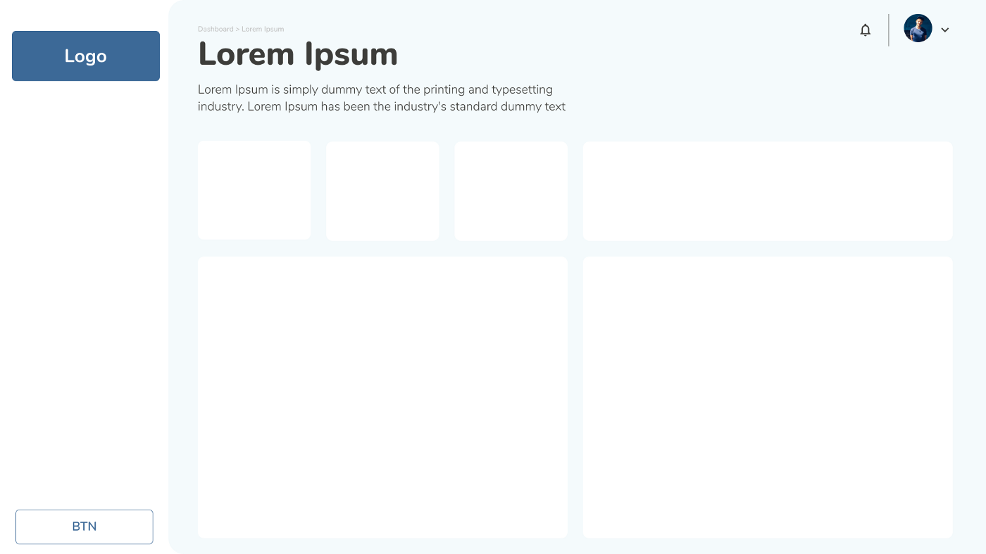 Card based layout of dashboard