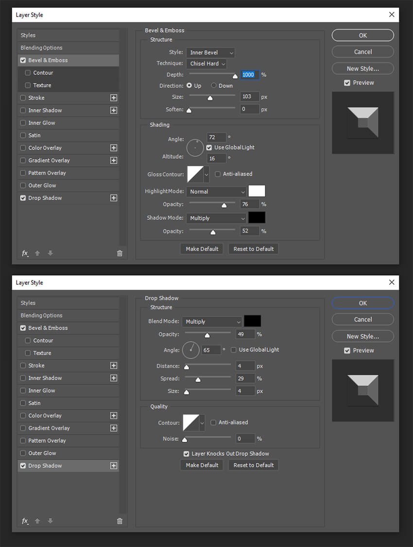 Diamond Plate Layer Styles