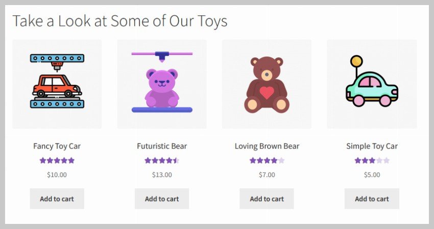 WooCommerce Toy Product Category