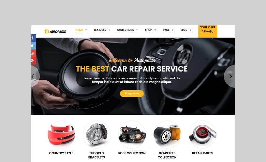 AutoParts Shopify theme