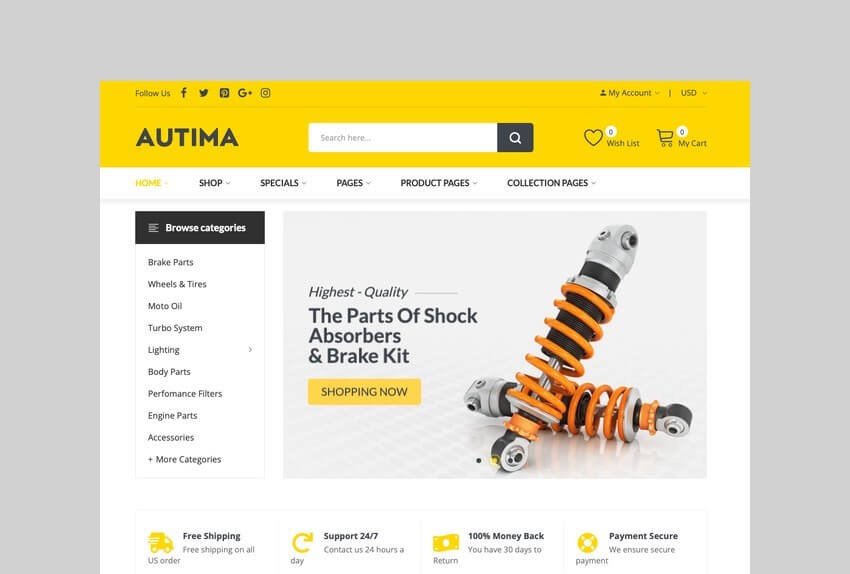 Autima Shopify theme