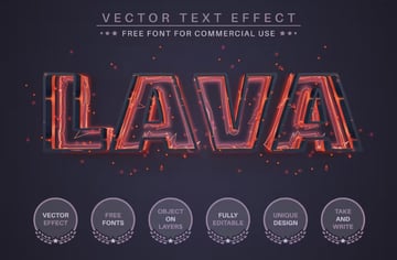 Lava - Editable Text Effect, Font Style