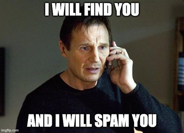 spammers will find you