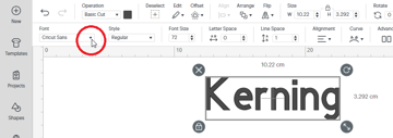 Change font option in Cricut Design Space