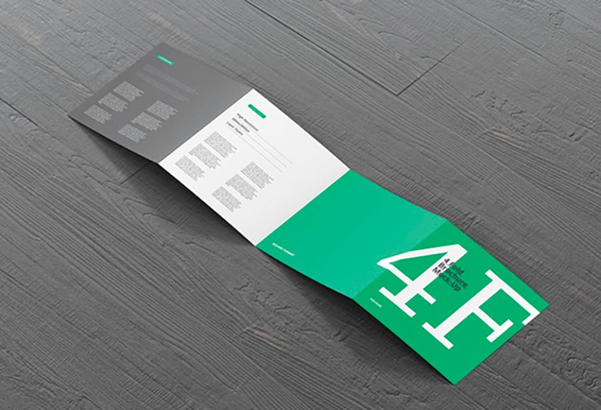 4-Fold Brochure Mockup - Square