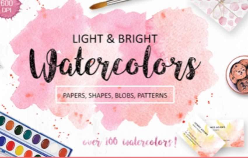  Watercolor Textures Pack