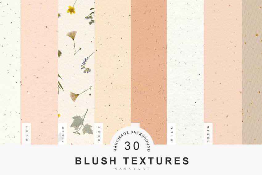 30 Blush Craft Paper Textures