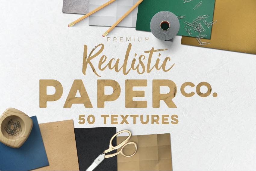 50 Paper Textures Set