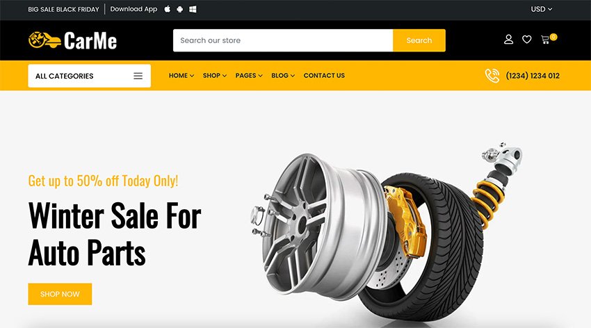 Carme - Auto Parts & Car Accessories Shopify Theme