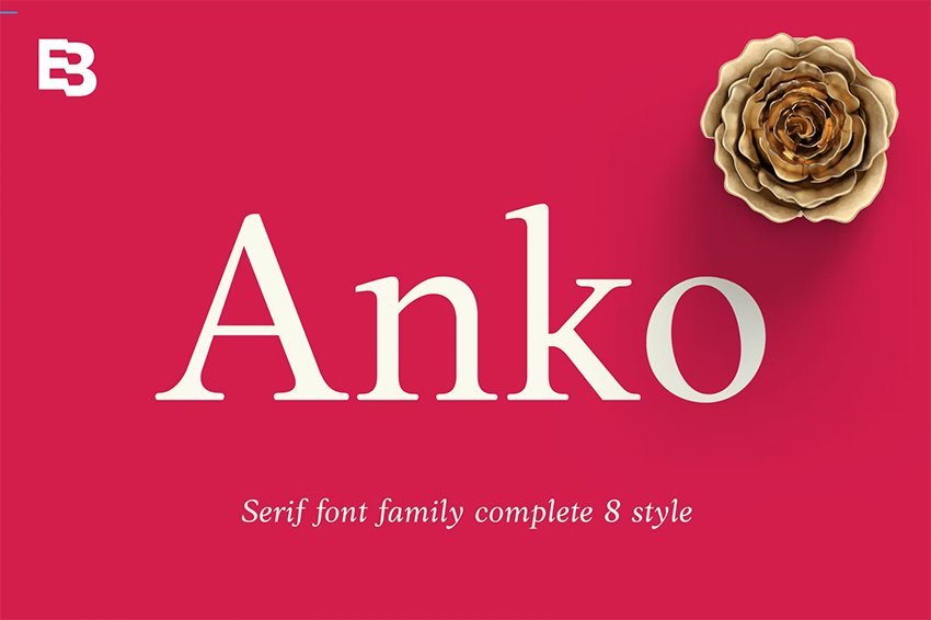 anko serif font pair to LAto from envato elements