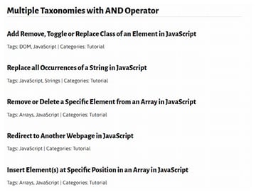 Multiple Taxonomies with AND Operator