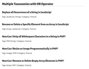 Multiple Taxonomies with OR Operator