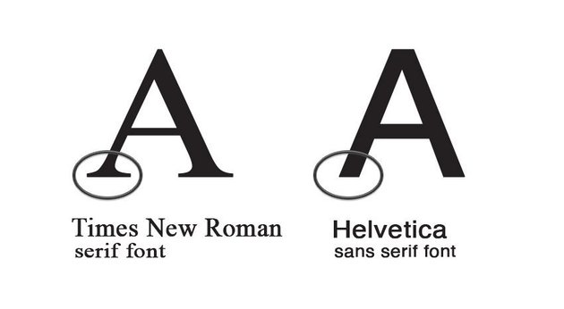serif vs non-serif