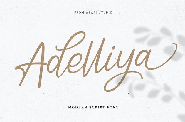 Adelliya script font