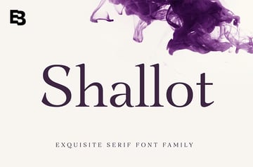 Shallot exquisite serif font pairing with Lato from Envato Elements