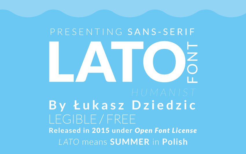 Lato font legible free humanist sans serif typeface