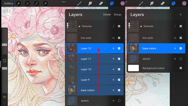 merging the face layers