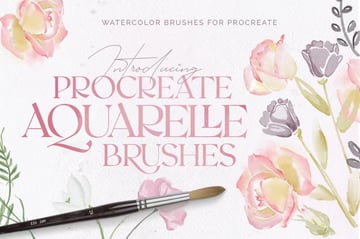 Aquarelle Watercolor Procreate Brushes (BRUSHSET, PROCREATE)