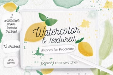 Watercolor Texture Aquarelle Brushes (BRUSHSET)