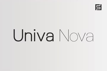 Univa Nova minimalist typeface similar to Cern on Envato Elements