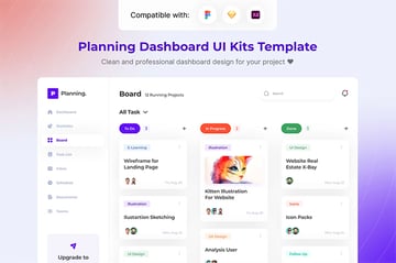 Planning Mobile App UI Kits Template