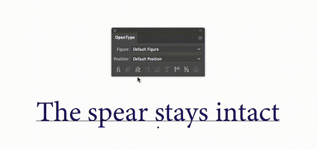 illustrator discretionary ligatures