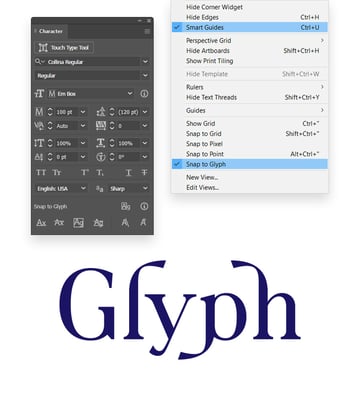 illustrator snap glyph