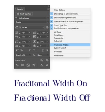 fractional widths