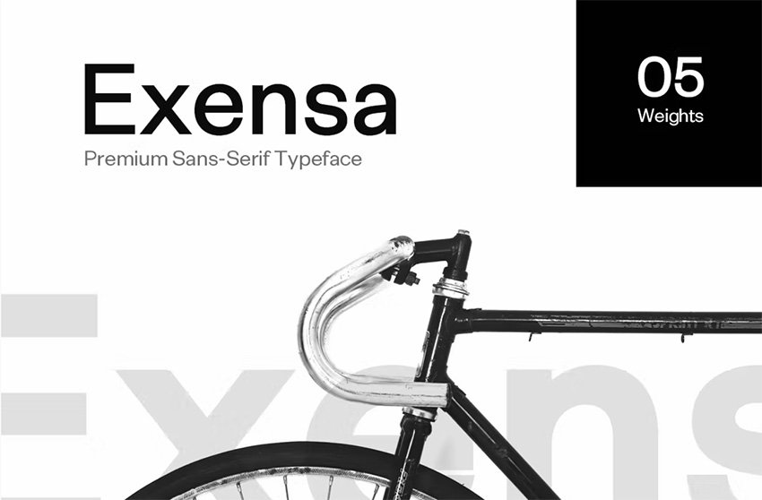 Exensa Grotesk Premium sans serif typeface from envato elements