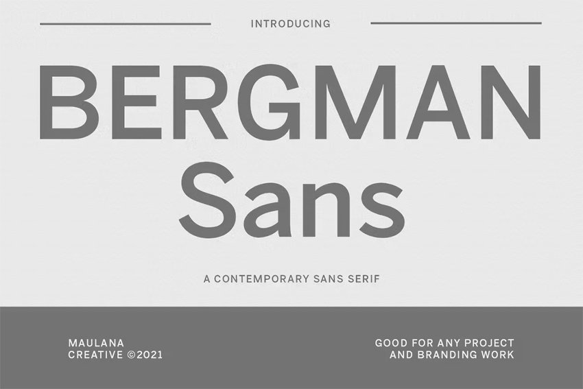 bergmann sans typeface similar to Cern on envato elements