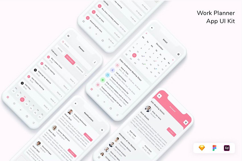 Work Planner App UI Kit