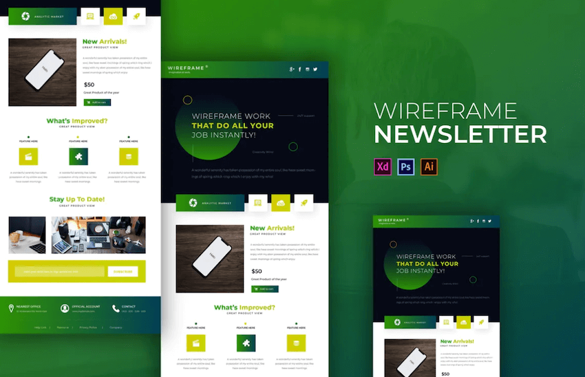 Wireframe Newsletter