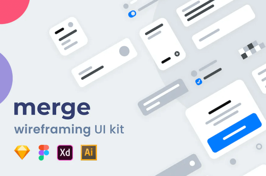 Merge Wireframing UI Kit for Adobe XD