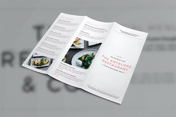 Restaurant Trifold Brochure Menu (AI, PSD)