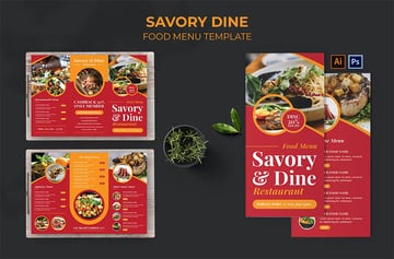 Savory Dine Food Menu (AI, EPS, PSD)