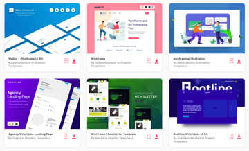 Adobe XD wireframe templates on Envato Elements