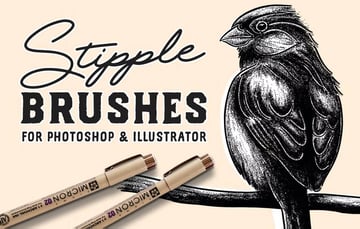 Stipple Brush Set for Photoshop and Illustrator