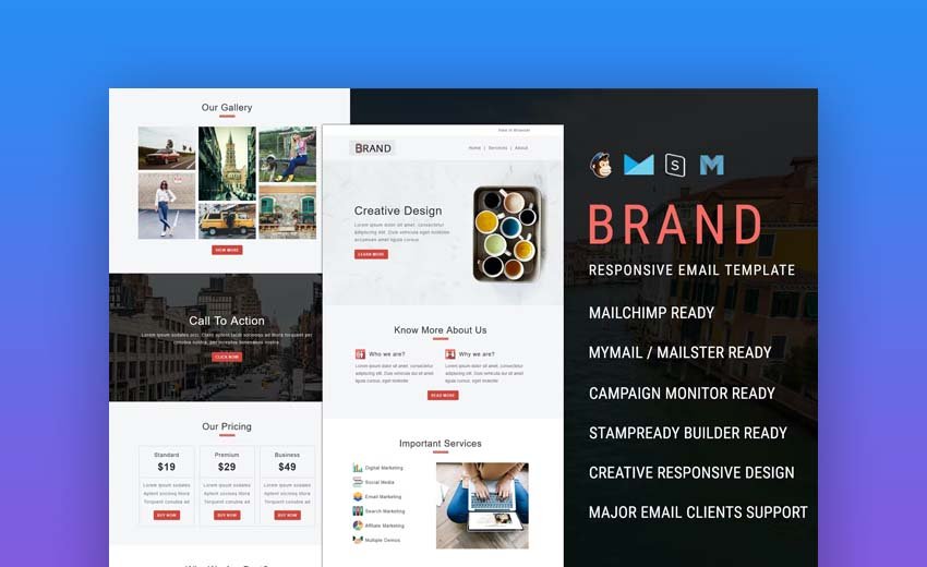 brand multipurpose responsive email template