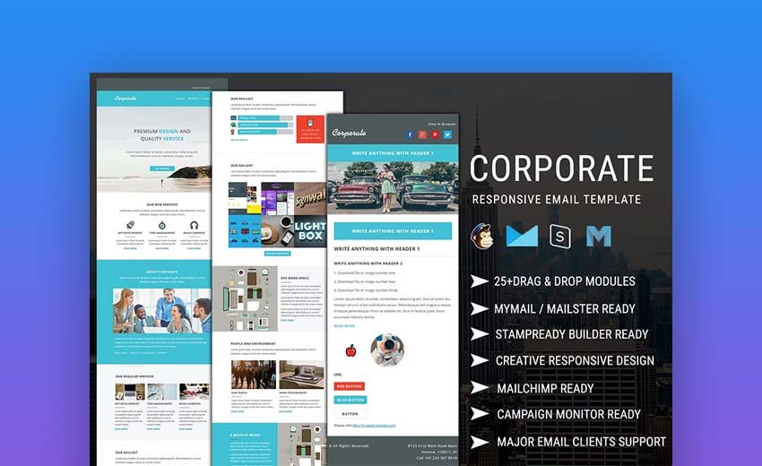 Corporate responsive email template