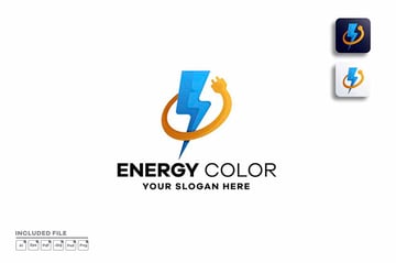 Energy Charge Gradient Power Logos