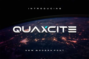 Quaxcite Techno Typeface