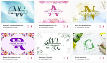 Monogram fonts