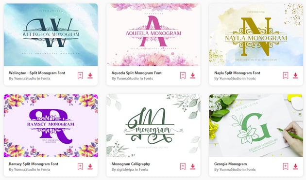 Monogram fonts