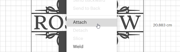 Select everything + Attach